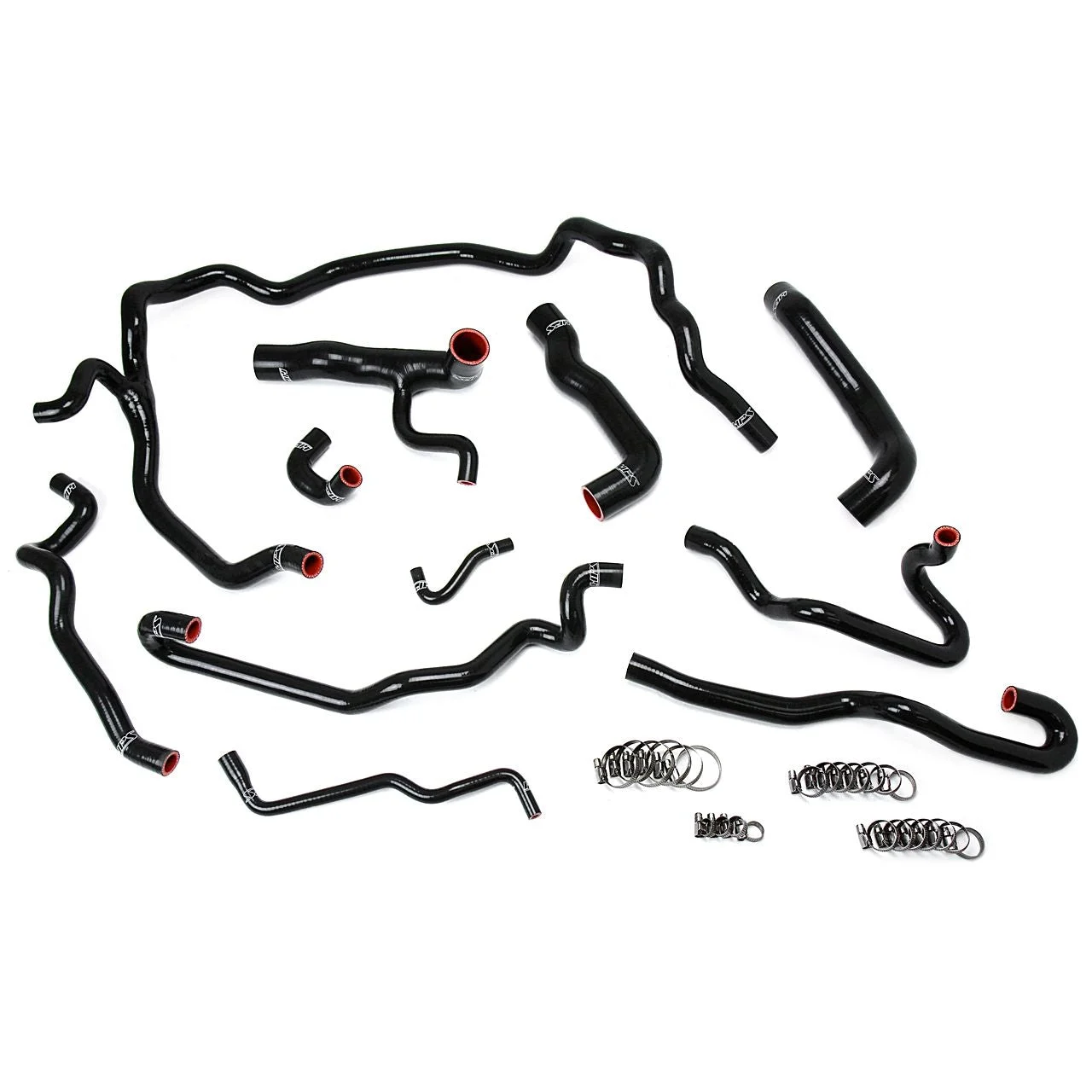 HPS Black Reinforced Silicone Radiator + Heater Hose Kit Coolant for BMW 04-05 530i E60 Left Hand Drive