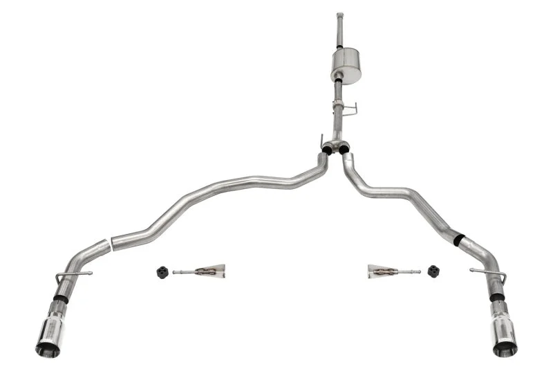 Corsa 2021-2025 Ford F-150 SuperCrew/6.5in Bed 3.5L V6 Sport Cat-Back Dual Rear Exit-Polished