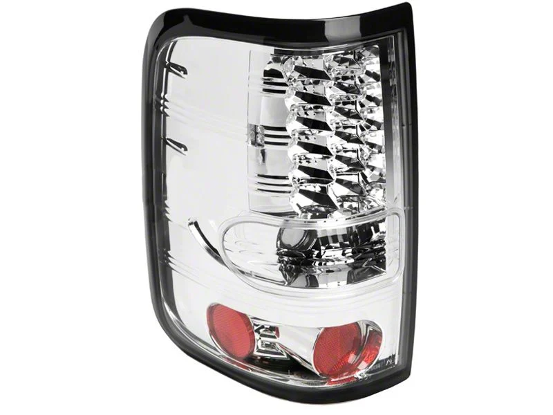 LED Tail Lights; Chrome Housing; Clear Lens (04-08 F-150 Styleside)