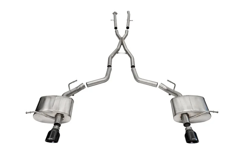Corsa 2011-2025 Dodge Durango Xtreme 2.5in Cat-Back Dual Rear Exit w/ Single 4.5in Black PVD Tips