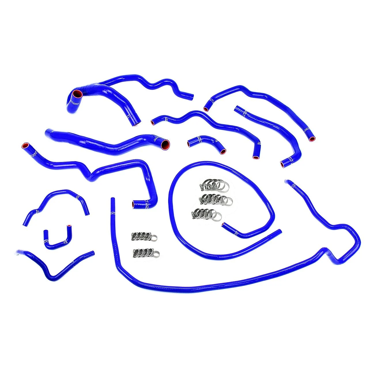HPS Blue Reinforced Silicone Radiator + Heater Hose Kit Coolant for Mazda 10-13 Mazdaspeed 3 2.3L Turbo