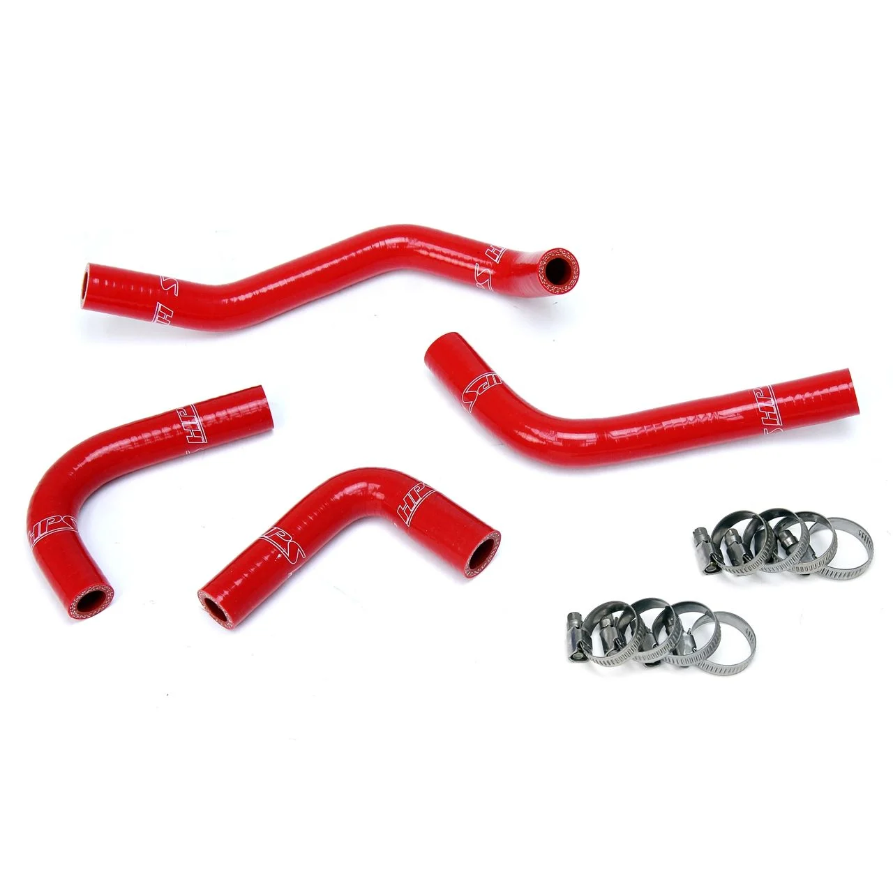 HPS Red Reinforced Silicone Heater Hose Kit Coolant for Jeep 12-17 Wrangler JK & Unlimited 3.6L V6 Left Hand Drive