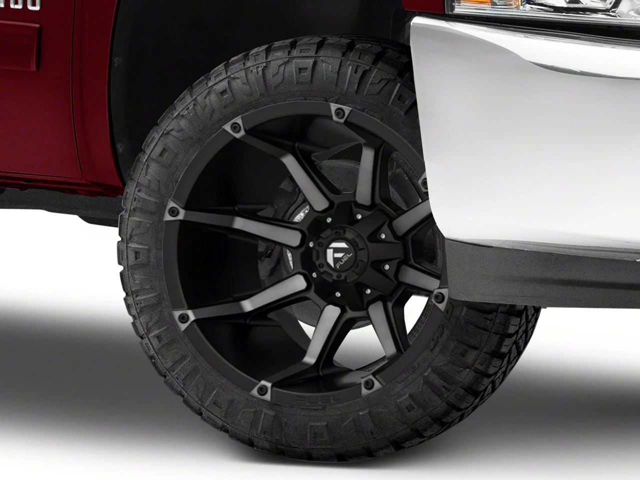 Fuel Wheels Coupler Matte Black Machined 6-Lug Wheel; 20x9; 20mm Offset (07-13 Silverado 1500)