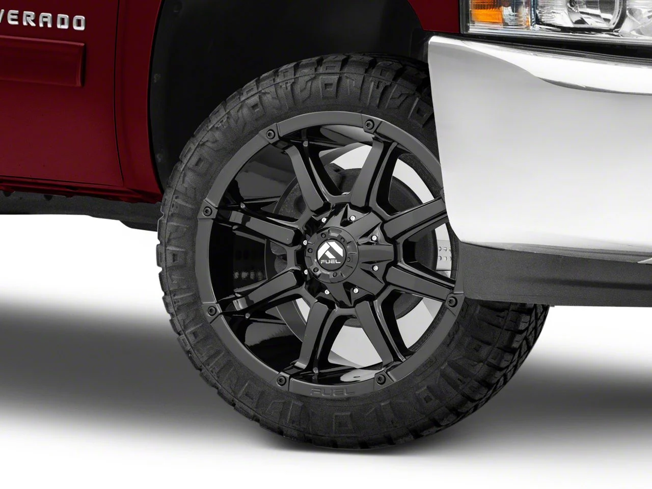 Fuel Wheels Coupler Gloss Black 6-Lug Wheel; 20x10; -18mm Offset (07-13 Silverado 1500)