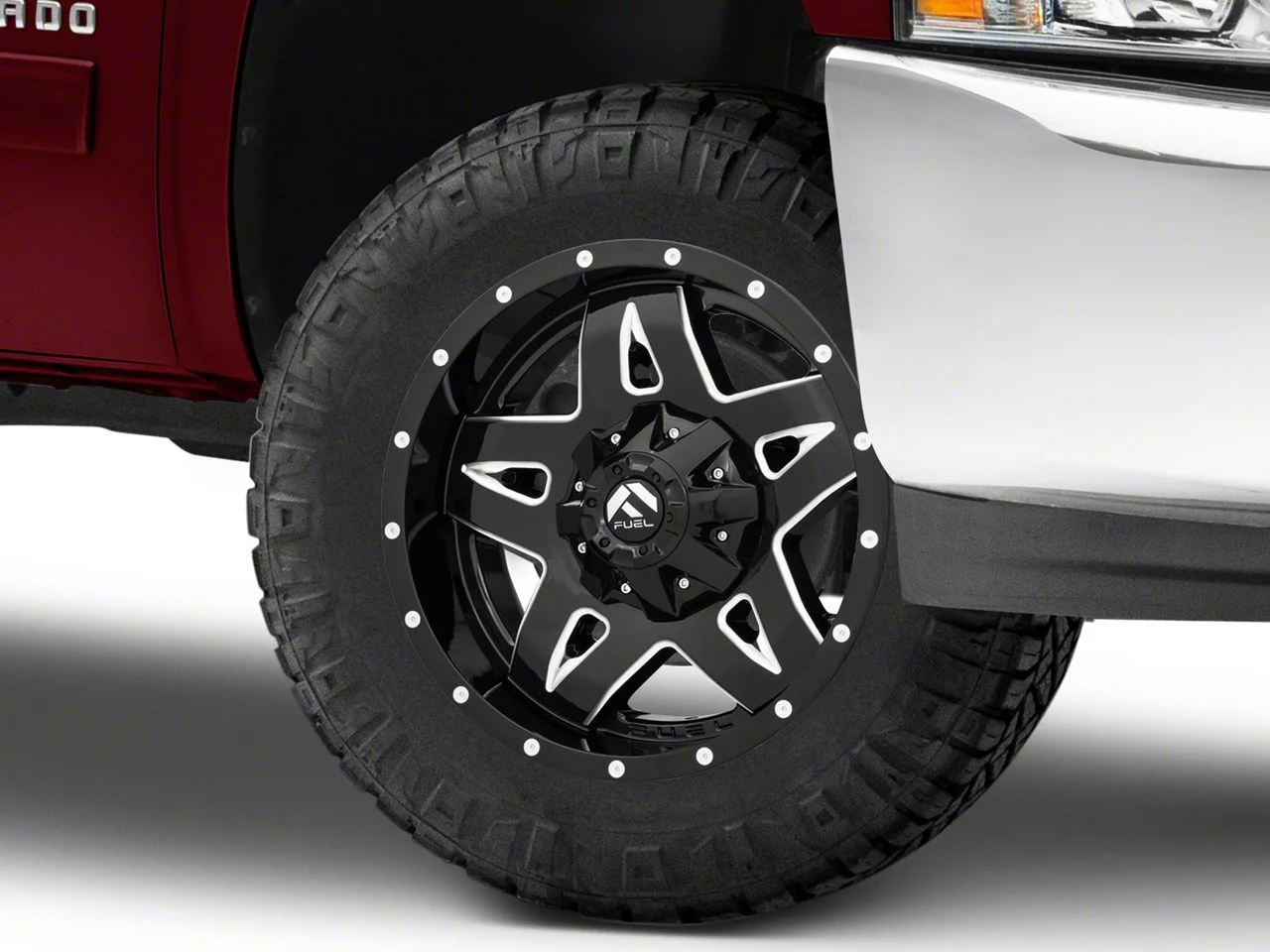 Fuel Wheels Full Blown Gloss Black Milled 6-Lug Wheel; 18x9; 14mm Offset (07-13 Silverado 1500)