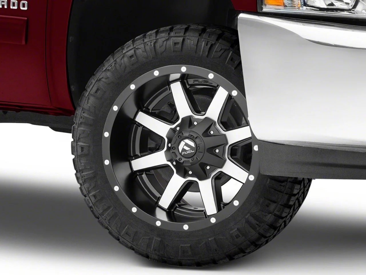 Fuel Wheels Maverick Matte Black Machined 6-Lug Wheel; 20x10; -24mm Offset (07-13 Silverado 1500)