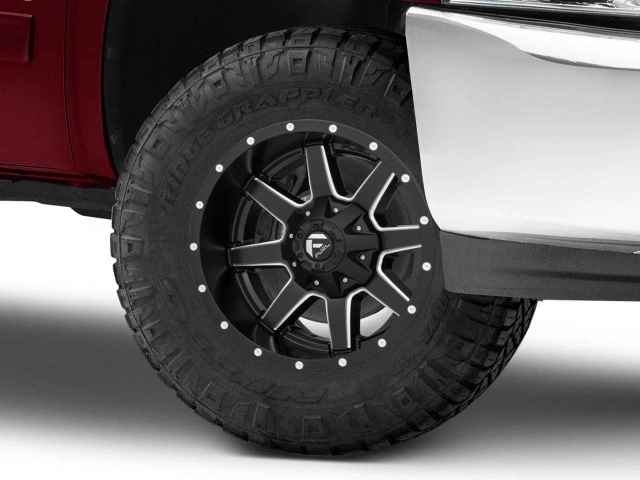 Fuel Wheels Maverick Matte Black Milled 6-Lug Wheel; 17x9; 20mm Offset (07-13 Silverado 1500)