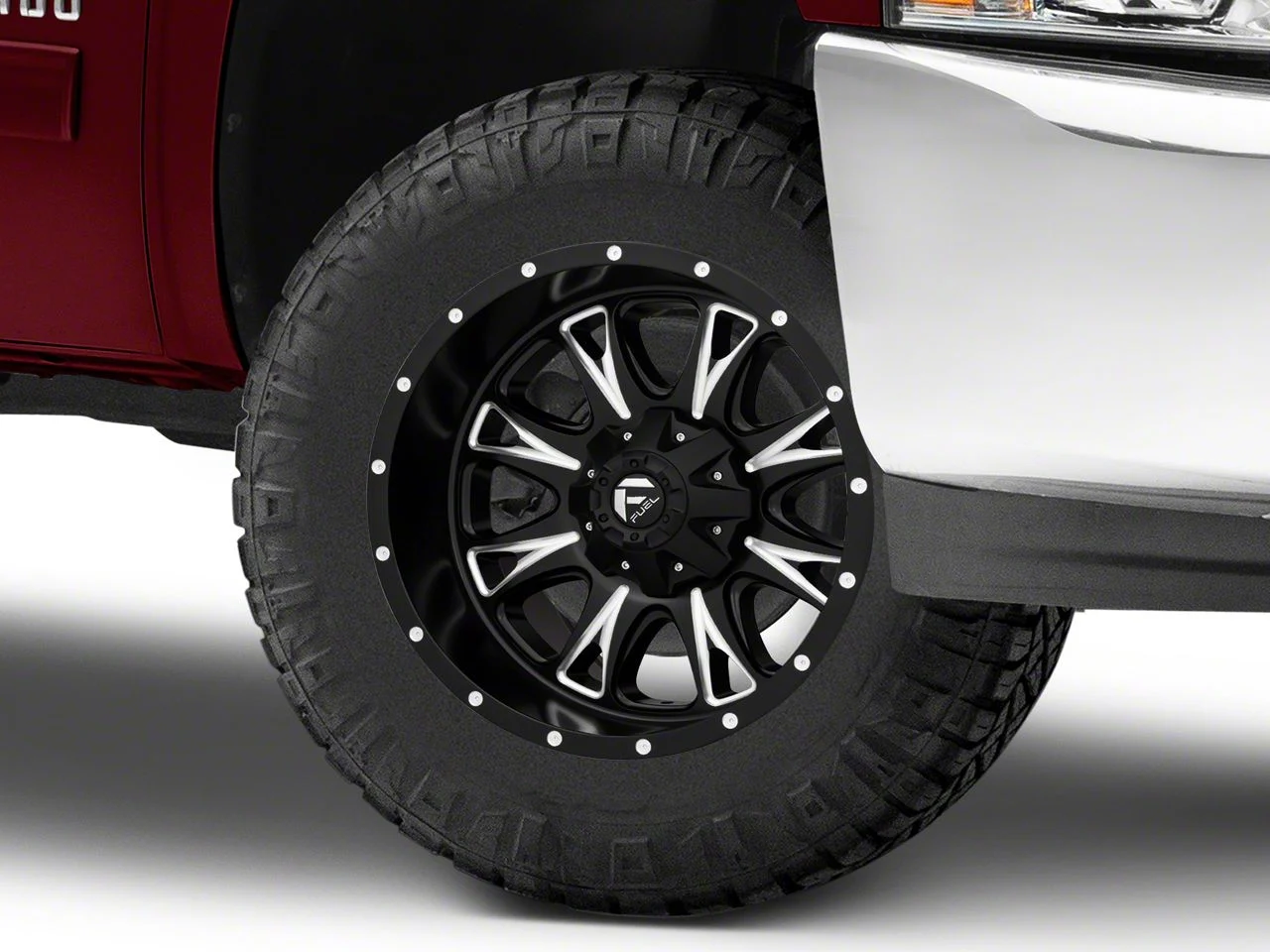 Fuel Wheels Throttle Matte Black Milled 6-Lug Wheel; 18x10; -24mm Offset (07-13 Silverado 1500)