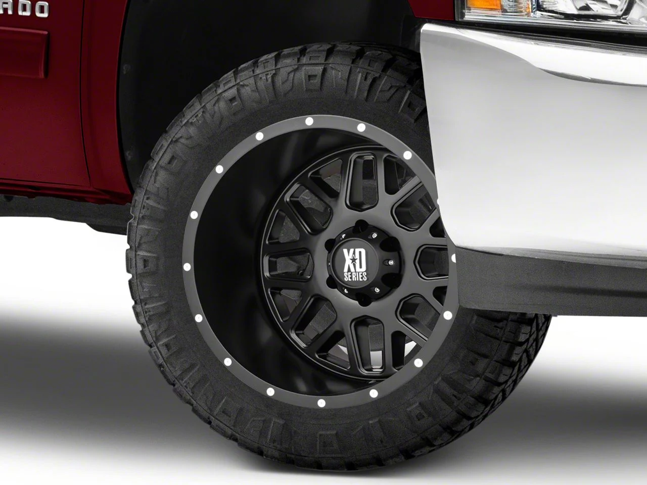 XD Grenade Satin Black 6-Lug Wheel; 22x9.5; 30mm Offset (07-13 Silverado 1500)