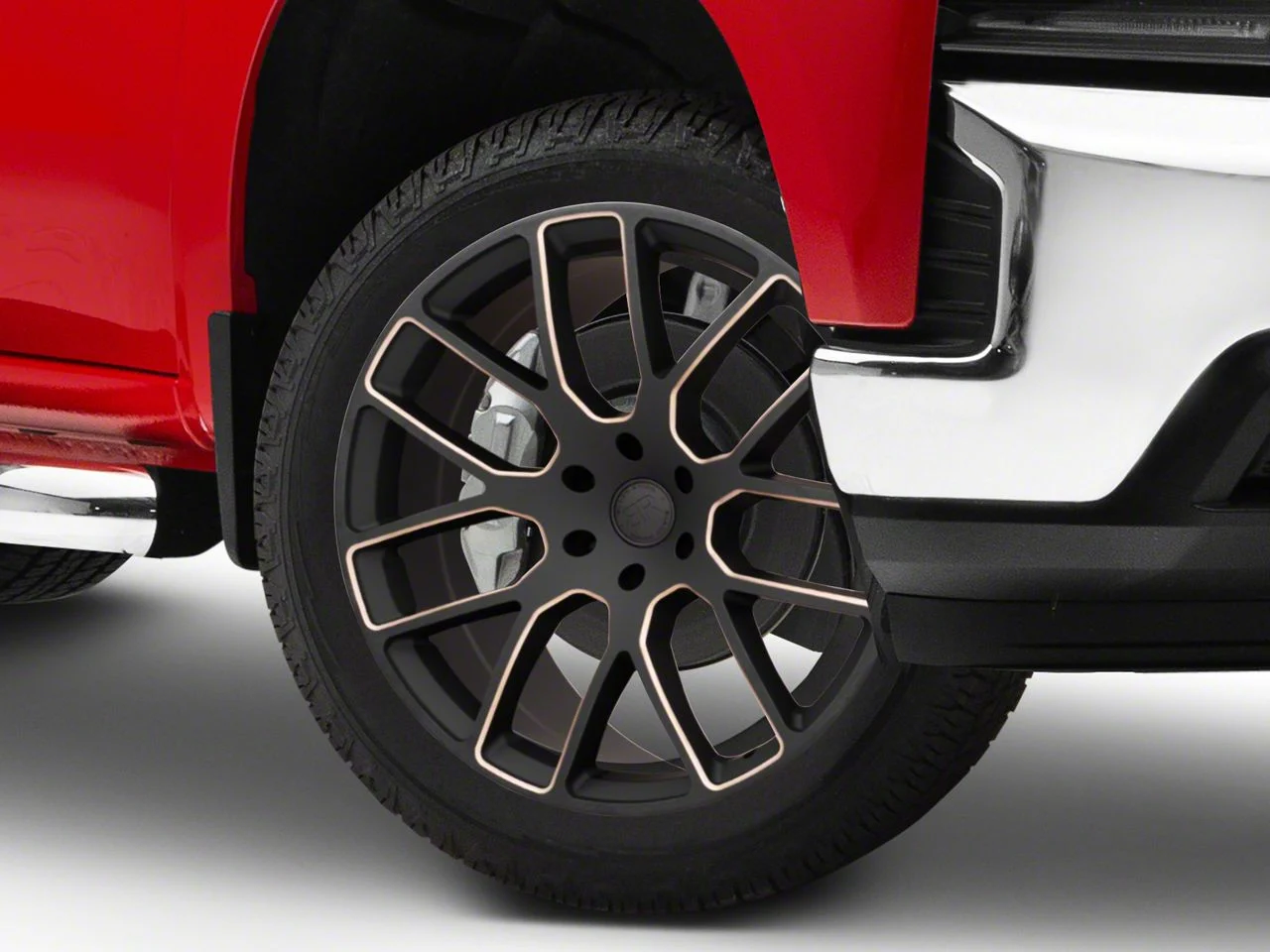 Black Rhino Kunene Matte Black Dart Tint Milled 6-Lug Wheel; 22x9.5; 25mm Offset (19-26 Silverado 1500)