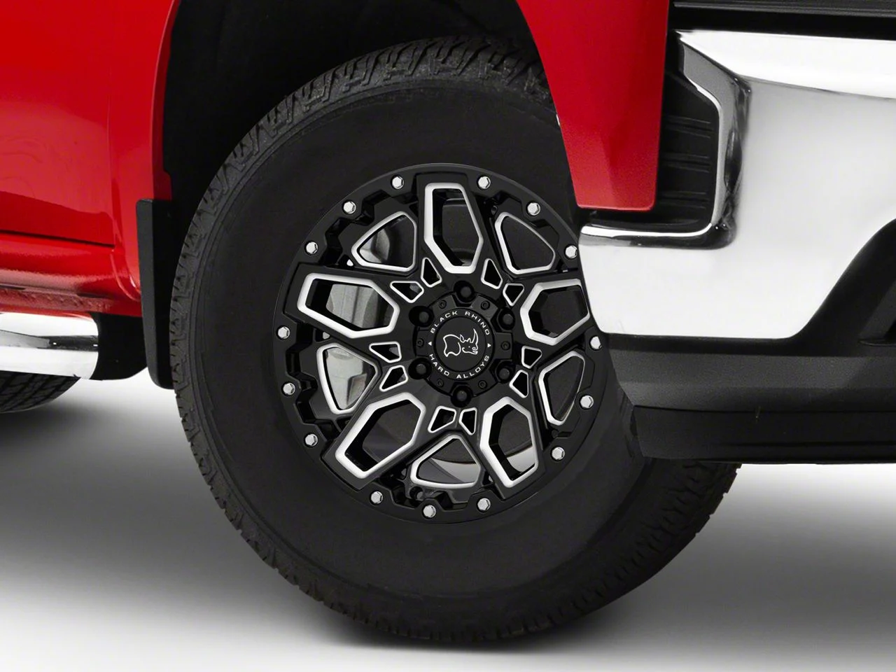 Black Rhino Shrapnel Gloss Black Milled 6-Lug Wheel; 17x9.5; -18mm Offset (19-26 Silverado 1500)