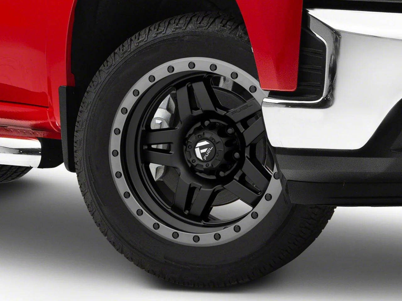 Fuel Wheels Anza Matte Black with Anthracite Ring 6-Lug Wheel; 20x9; 1mm Offset (19-26 Silverado 1500)