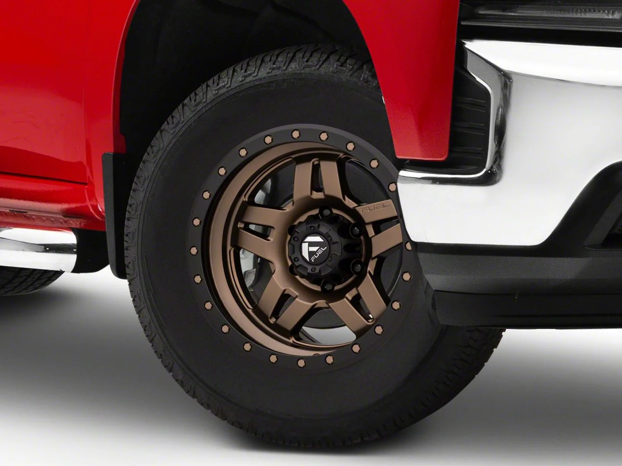 Fuel Wheels Anza Matte Bronze with Black Ring 6-Lug Wheel; 18x9; 20mm Offset (19-26 Silverado 1500)