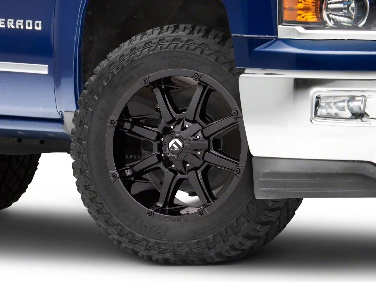 Fuel Wheels Coupler Gloss Black 6-Lug Wheel; 20x9; 20mm Offset (19-26 Silverado 1500)