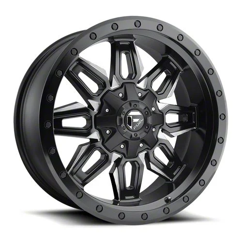 Fuel Wheels Neutron Matte Black Milled 6-Lug Wheel; 20x9; 20mm Offset (19-26 Silverado 1500)