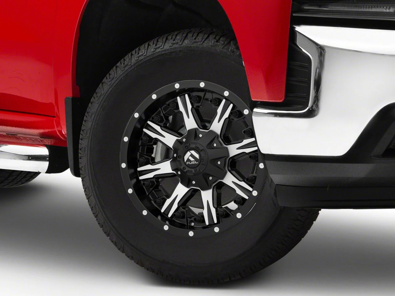 Fuel Wheels NUTZ Matte Black Machined 6-Lug Wheel; 18x9; 1mm Offset (19-26 Silverado 1500)