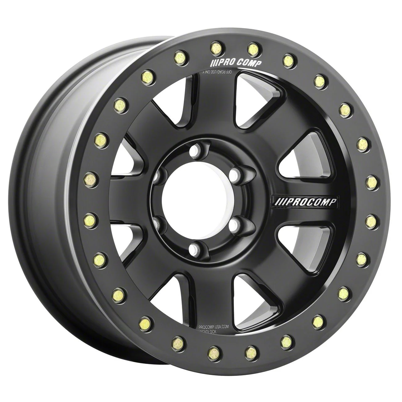 Pro Comp Wheels Trilogy Race Satin Black 6-Lug Wheel; 17x9; -6mm Offset (19-26 Silverado 1500)