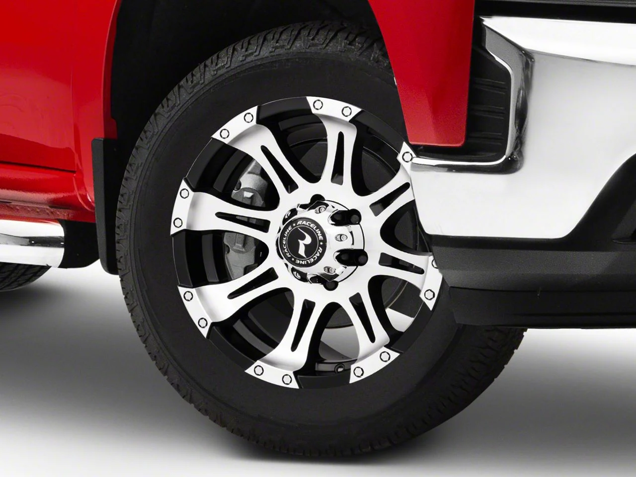 Raceline Raptor Black Machined 6-Lug Wheel; 20x9; 20mm Offset (19-26 Silverado 1500)