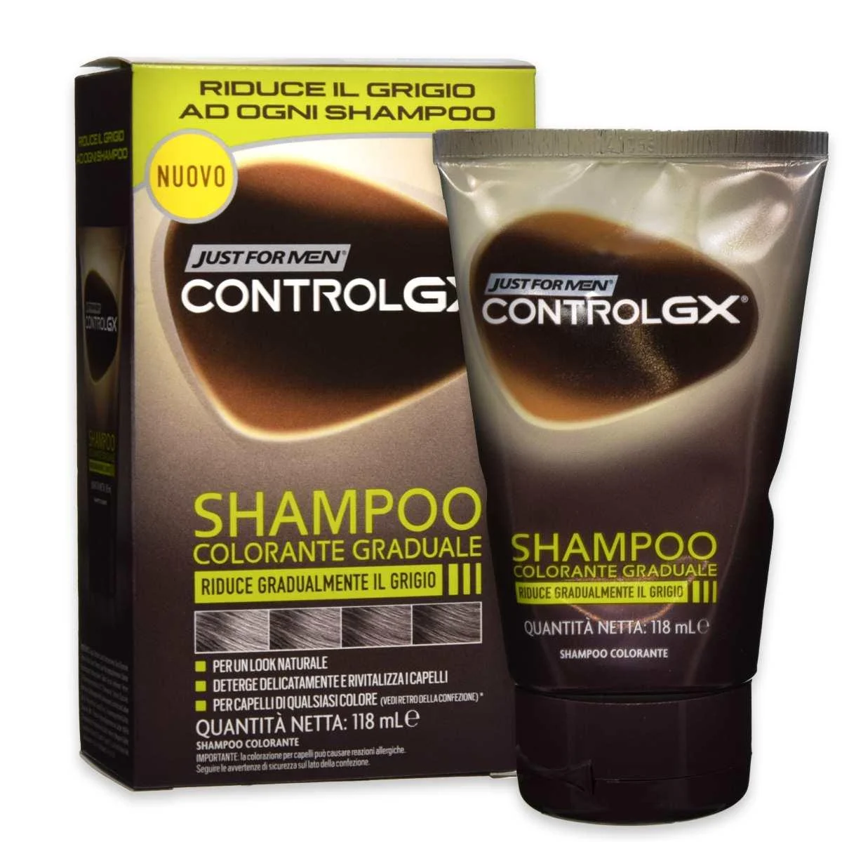 Jfm control gx shampoo colorante graduale antigrigio 118 ml