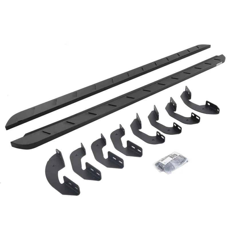 Go Rhino 07-21 Toyota Tundra DC 4DR RB10 Slim Running Boards Kit (Incl. Brackets) - Tex. Blk