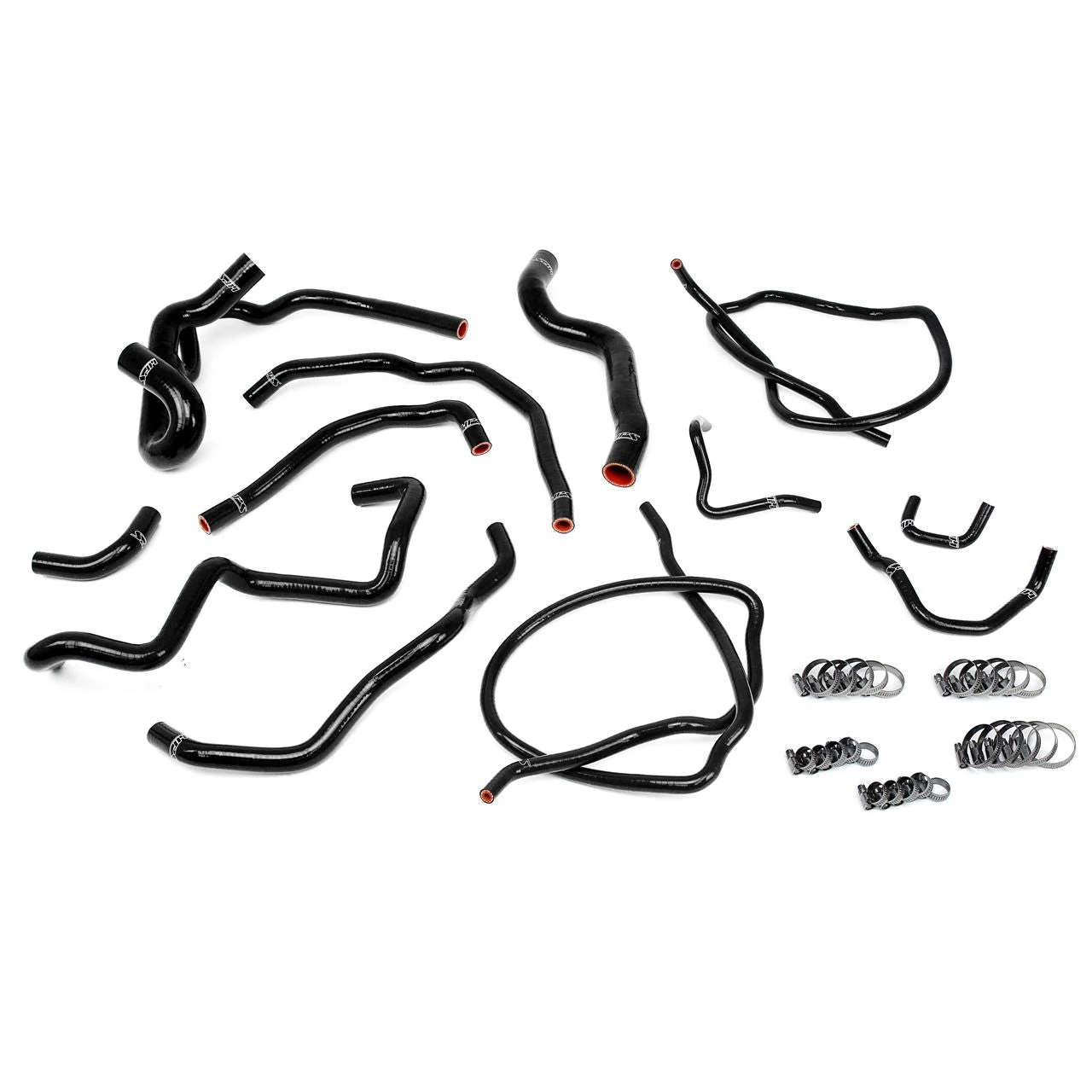 HPS Black Reinforced Silicone Radiator + Heater Hose Kit Coolant for Mazda 07-09 Mazdaspeed 3 2.3L Turbo
