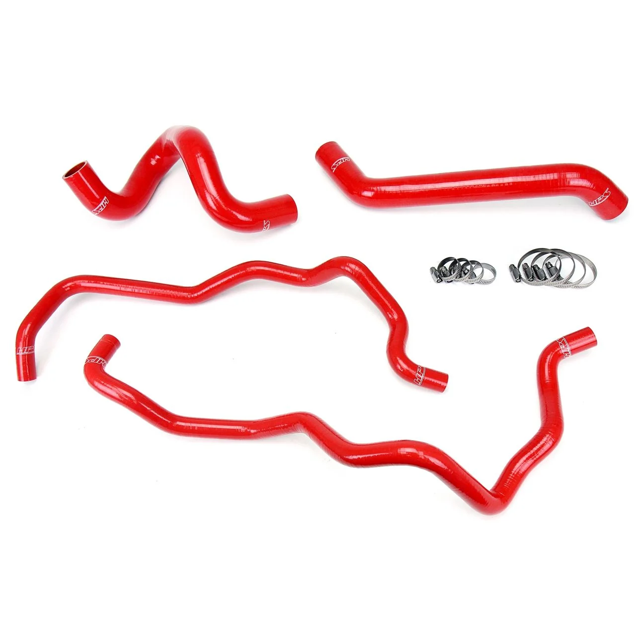 HPS Red Reinforced Silicone Radiator + Heater Hose Kit for Jeep 07-11 Wrangler JK 3.8L V6 Left Hand Drive