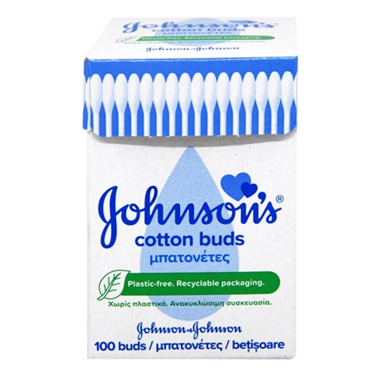 Confezione di bastoncini in cotone Johnson's 100unità