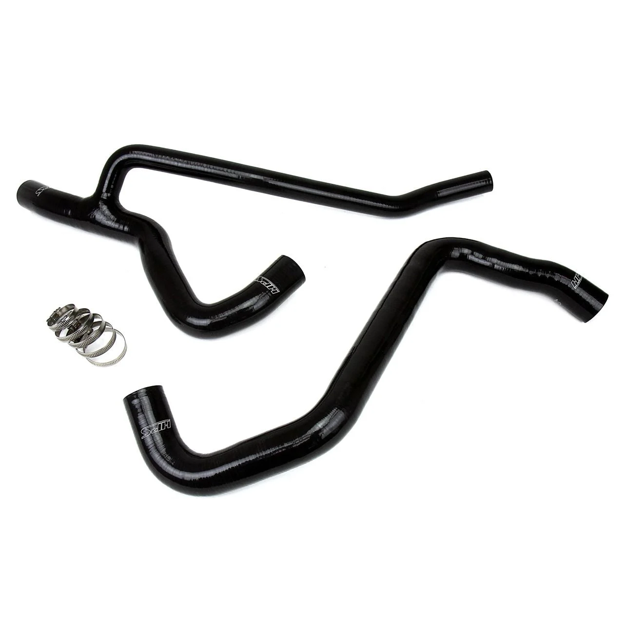 HPS Black Reinforced Silicone Radiator Hose Kit Coolant for Ford 07-10 Mustang GT V8
