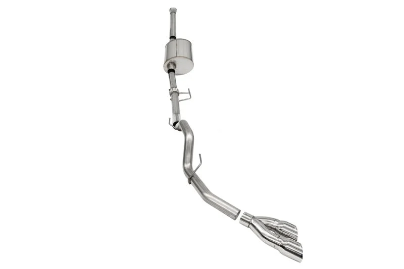 Corsa 2021-2025 Ford F-150 SuperCrew/6.5in Bed 3.5L V6 Sport Cat-Back Single Side Exit-Polished