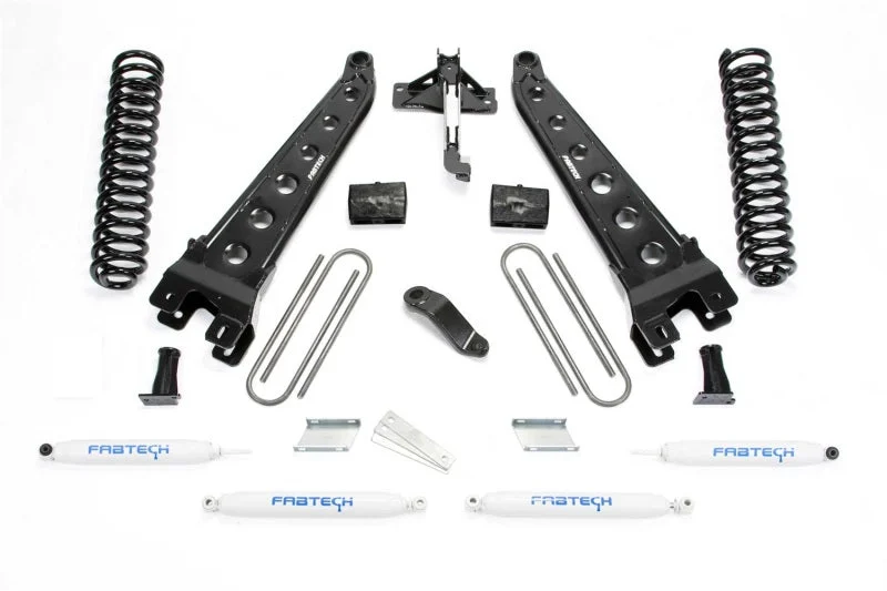 Fabtech 19-20 Ford F450/F550 4WD Diesel 6in Rad Arm Sys w/Coils & Perf Shks