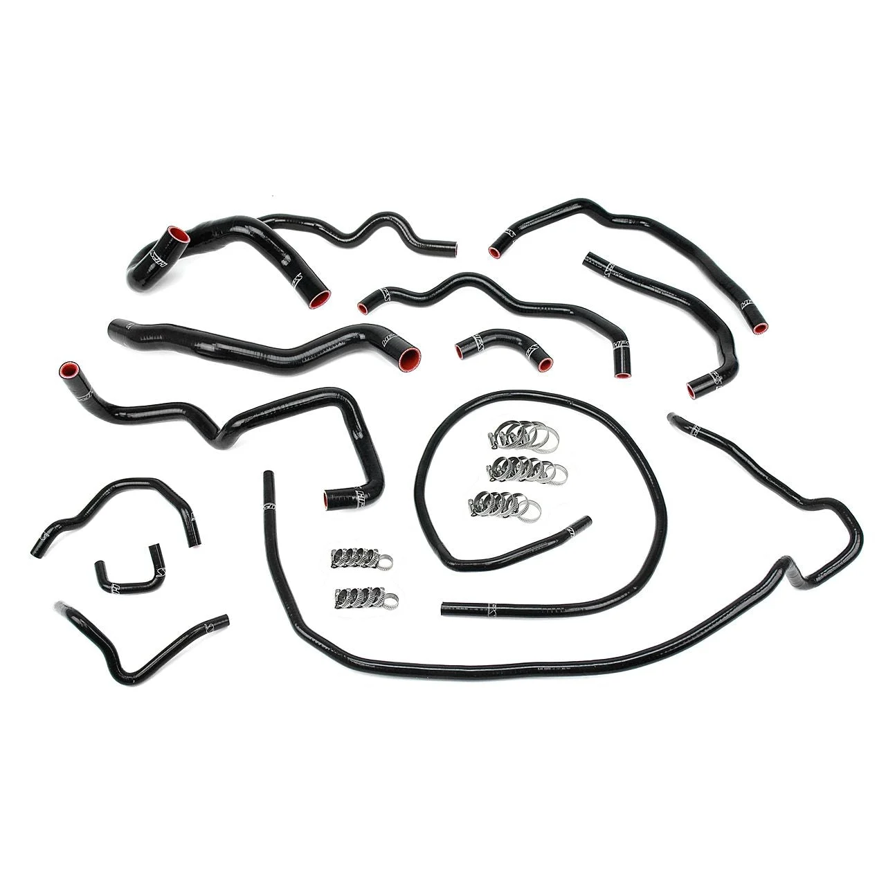 HPS Black Reinforced Silicone Radiator + Heater Hose Kit Coolant for Mazda 10-13 Mazdaspeed 3 2.3L Turbo