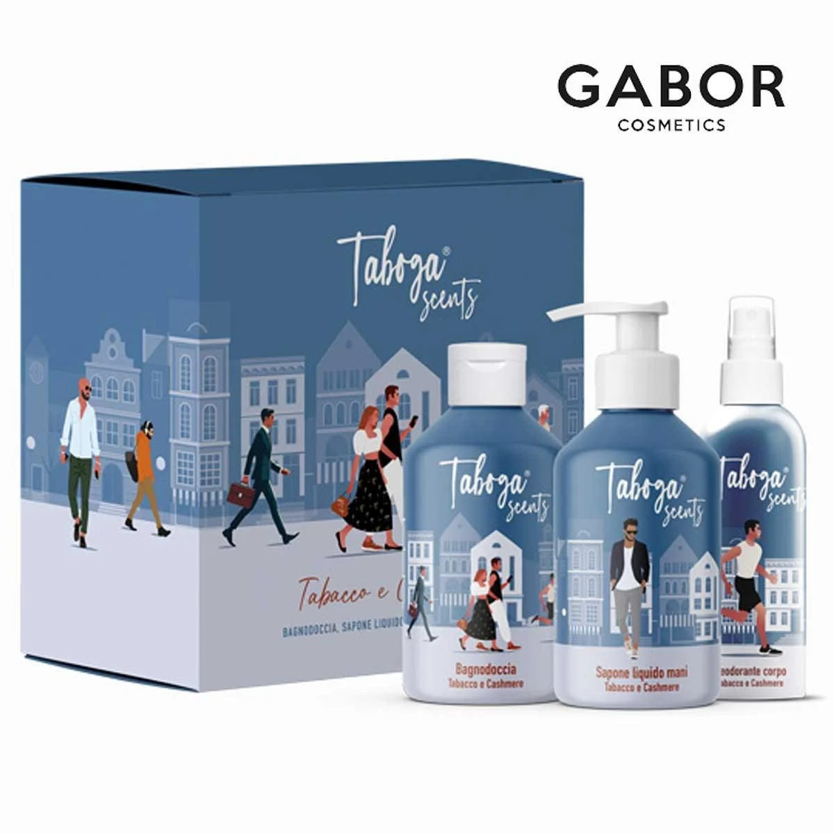 Taboga tabacco & cashmere bagno d.280 ml + sapone liquido 280 ml + deo 100 ml