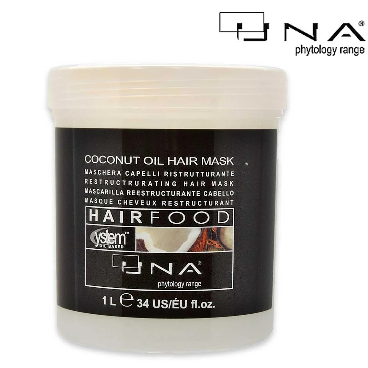 Una maschera capelli olio di cocco 1000 ml