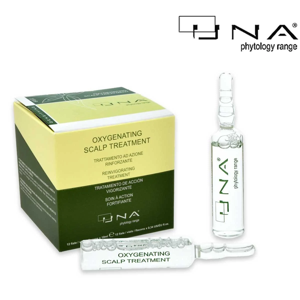Una box trattamento cuoio capelluto ossigenante 12 fiale x 10 ml