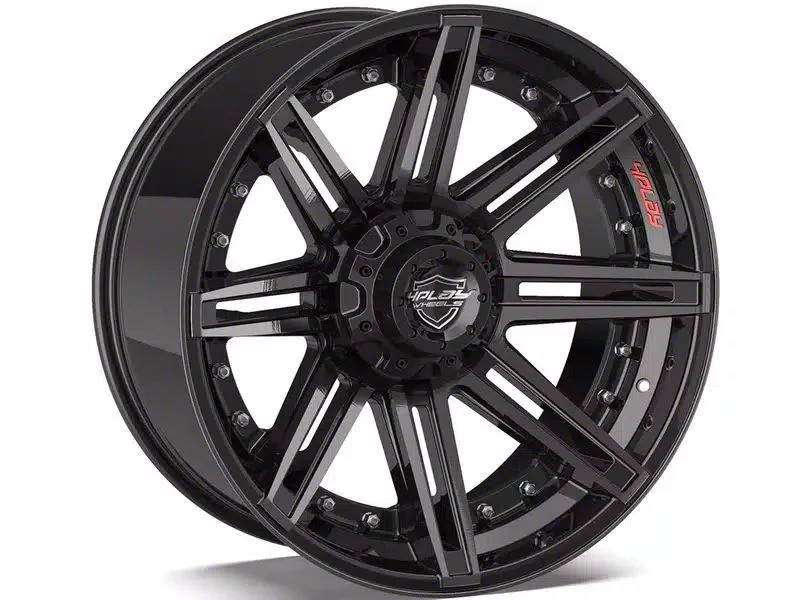 4Play 4P08 Brushed Black 6-Lug Wheel; 20x10; -18mm Offset (15-20 Tahoe)