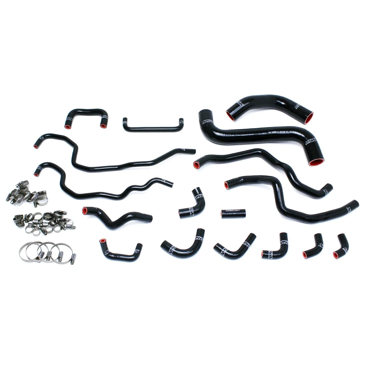 HPS Black Reinforced Silicone Radiator + Heater Hose Kit for Subaru 15-16 WRX STI 2.5L Turbo