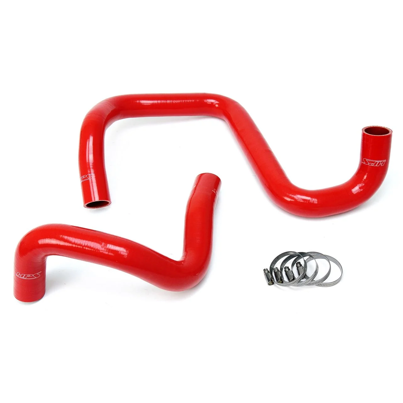 HPS Red Reinforced Silicone Radiator Hose Kit Coolant for Jeep 12-17 Wrangler JK & Unlimited 3.6L V6