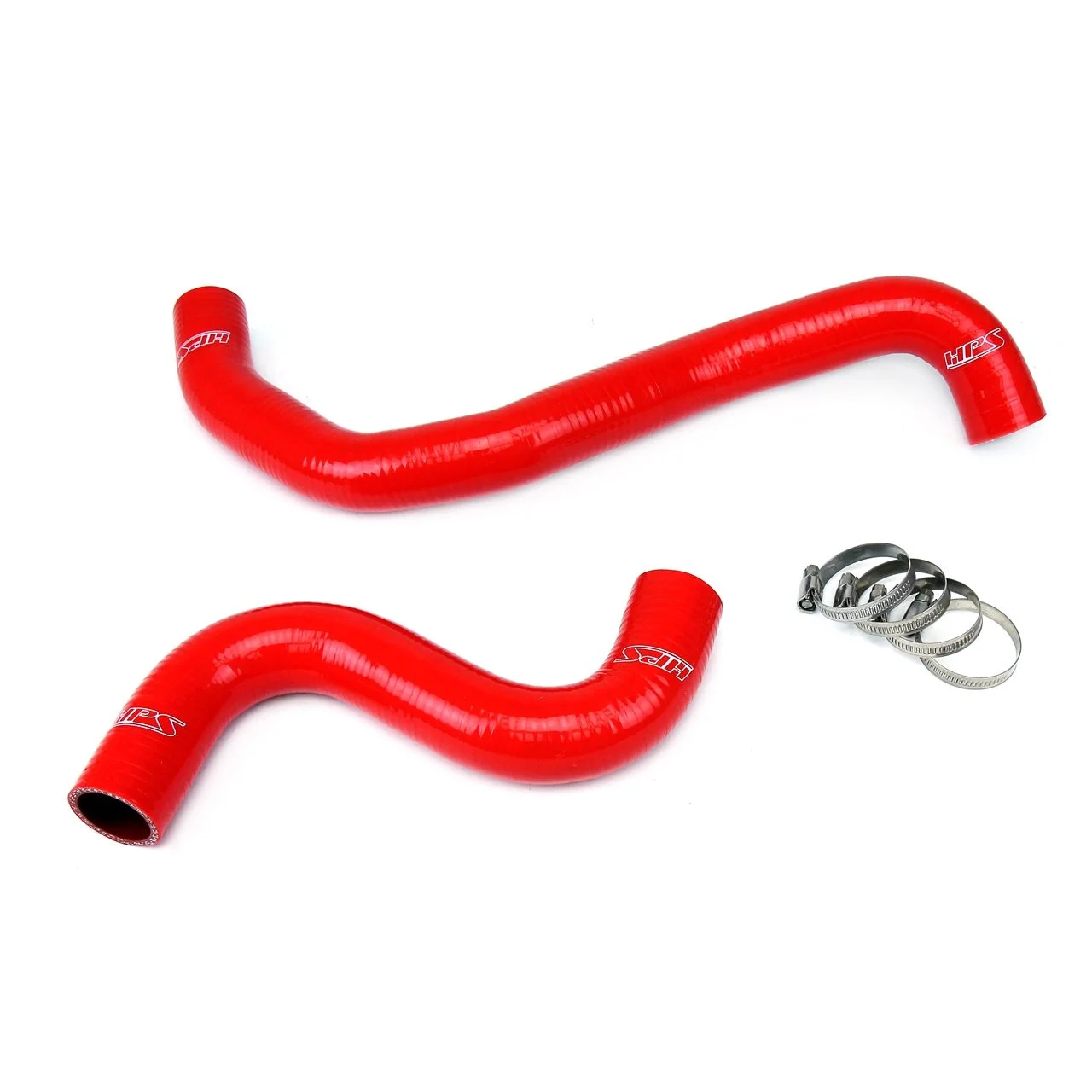 HPS Red Reinforced Silicone Radiator Hose Kit Coolant for Nissan 09-13 GTR