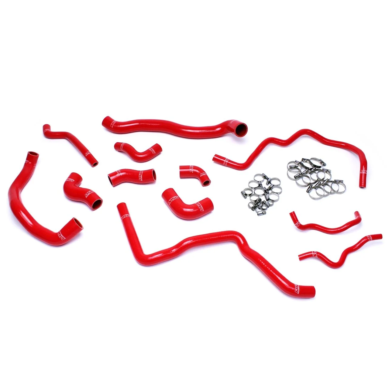 HPS Reinforced Red Silicone Radiator + Heater Hose Kit Coolant for Audi 06-08 A3 2.0T Turbo FSI Left Hand Drive