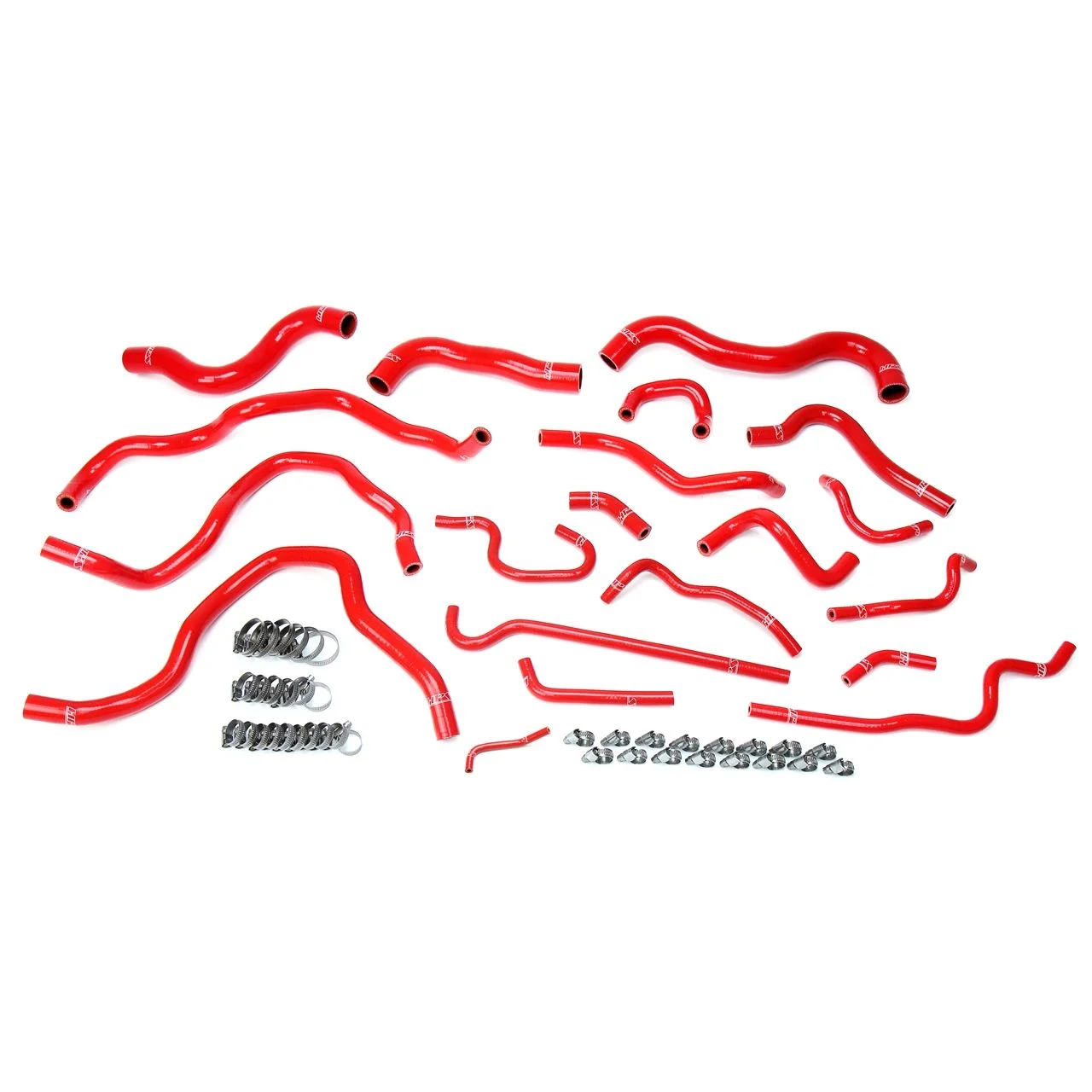 HPS Red Reinforced Silicone Radiator Heater Coolant Hose Kit for Honda 16-19 Civic 2.0L Non Turbo