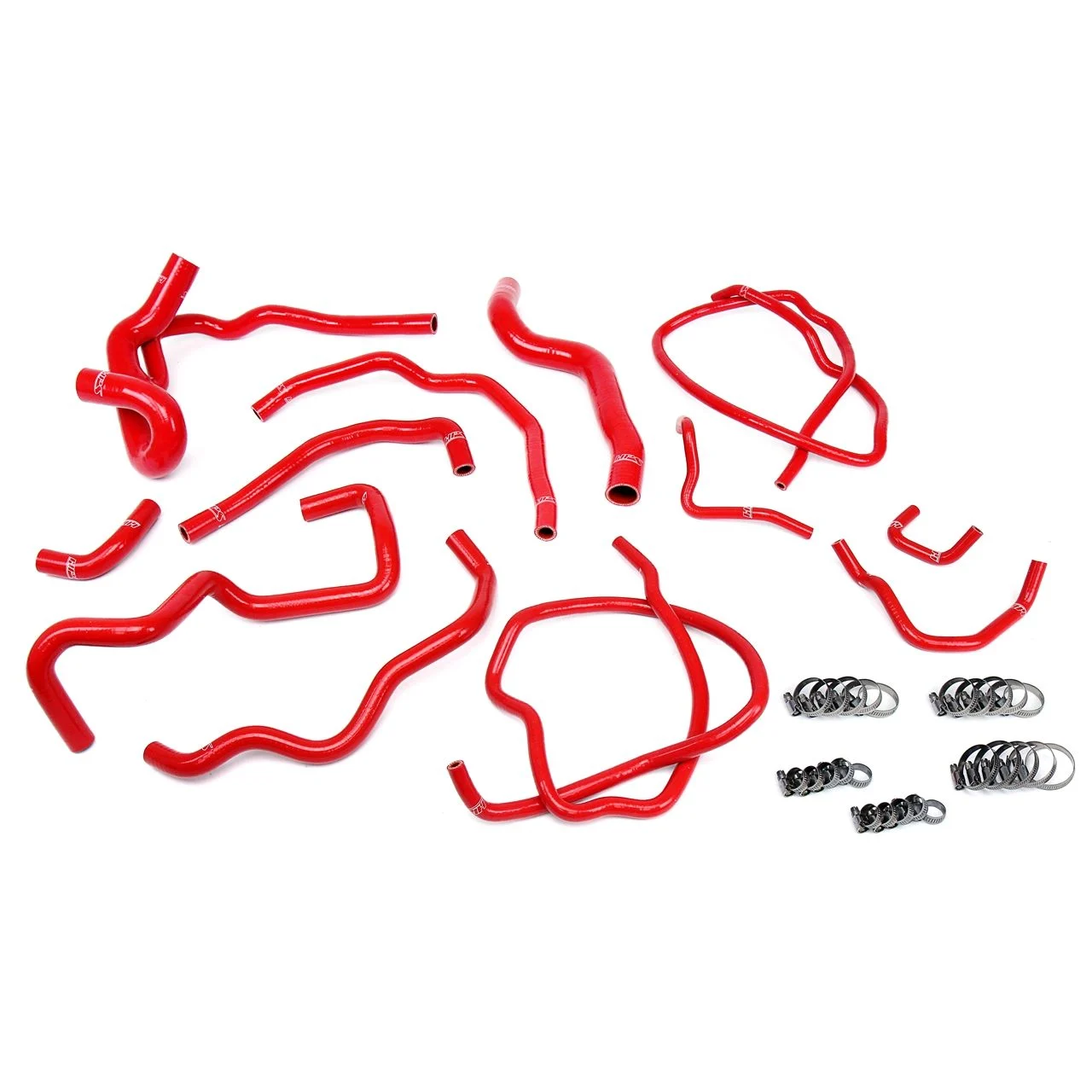 HPS Red Reinforced Silicone Radiator + Heater Hose Kit Coolant for Mazda 07-09 Mazdaspeed 3 2.3L Turbo