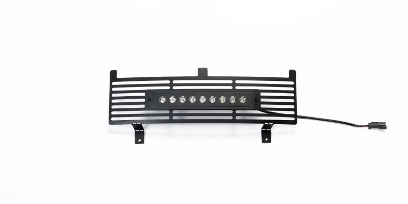 Putco 15-19 Chevy Silv HD SS Black Bar Design Bumper Grille Insert w/ Curved Flush 10in Light Bar