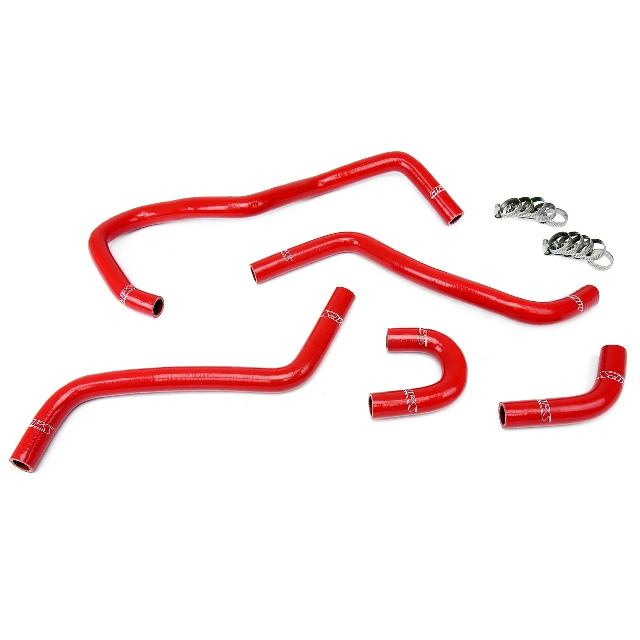 HPS Red Reinforced Silicone Radiator Hose Kit for Yamaha 04-07 YXR450 YXR660 Rhino