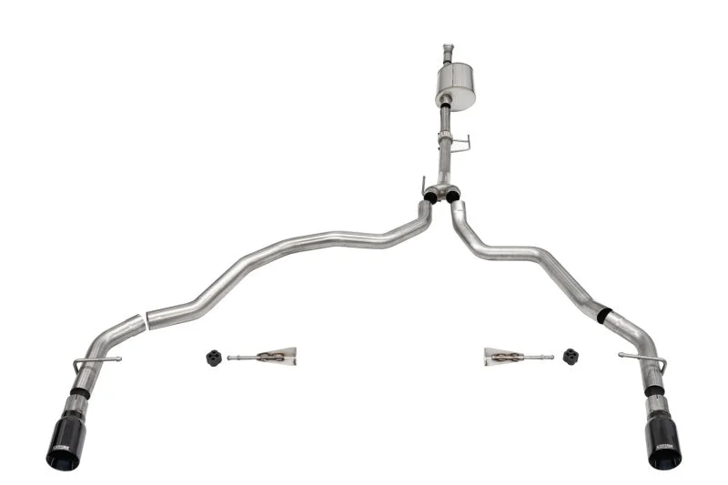 Corsa 2021-2025 Ford F-150 SuperCab/6.5in Bed 3.5L V6 Sport Cat-Back Dual Rear Exit-Black PVD