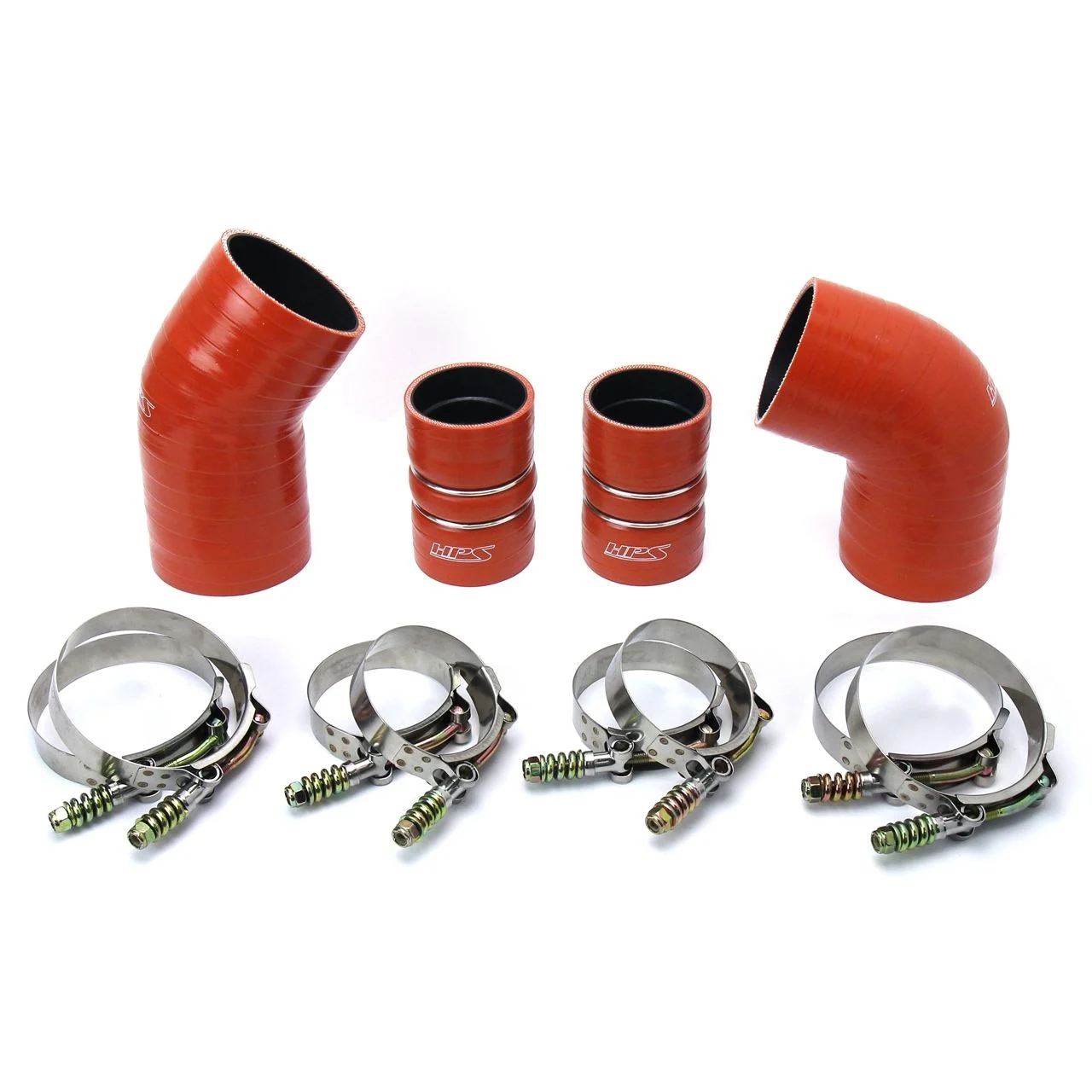 HPS High Temp Aramid Reinforced Silicone Intercooler Hose Boots Kit for Chevy 2004.5 - 2005 Silverado 2500 HD 6.6L Duramax LLY Diesel