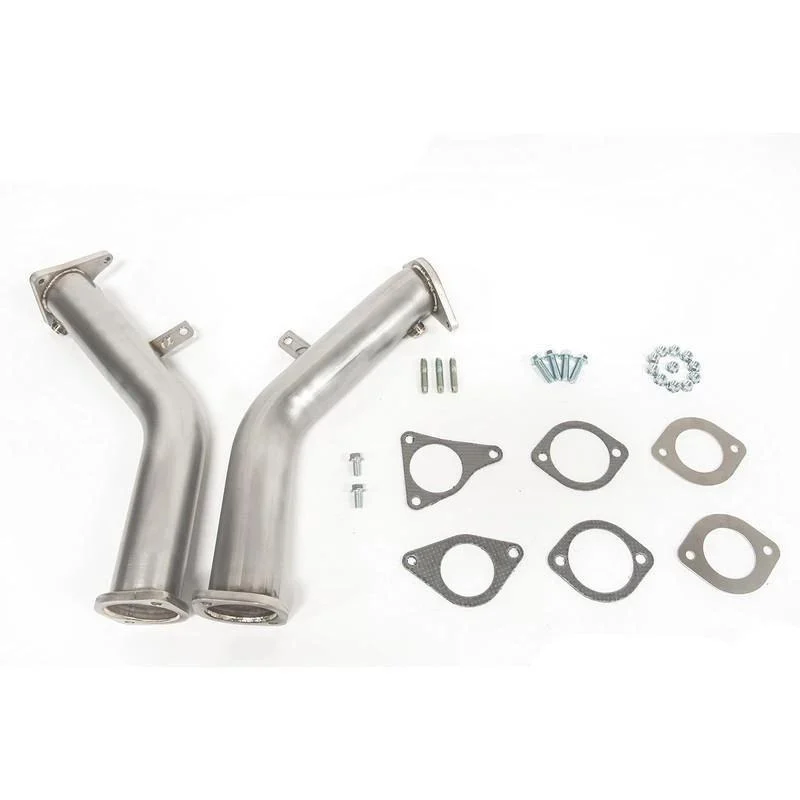 AMS Performance Red Alpha 3" Lower Downpipes | 2016-2024 Infiniti Q50 / 2017-2022 Q60 / 2023+ Nissan Z VR30DDTT