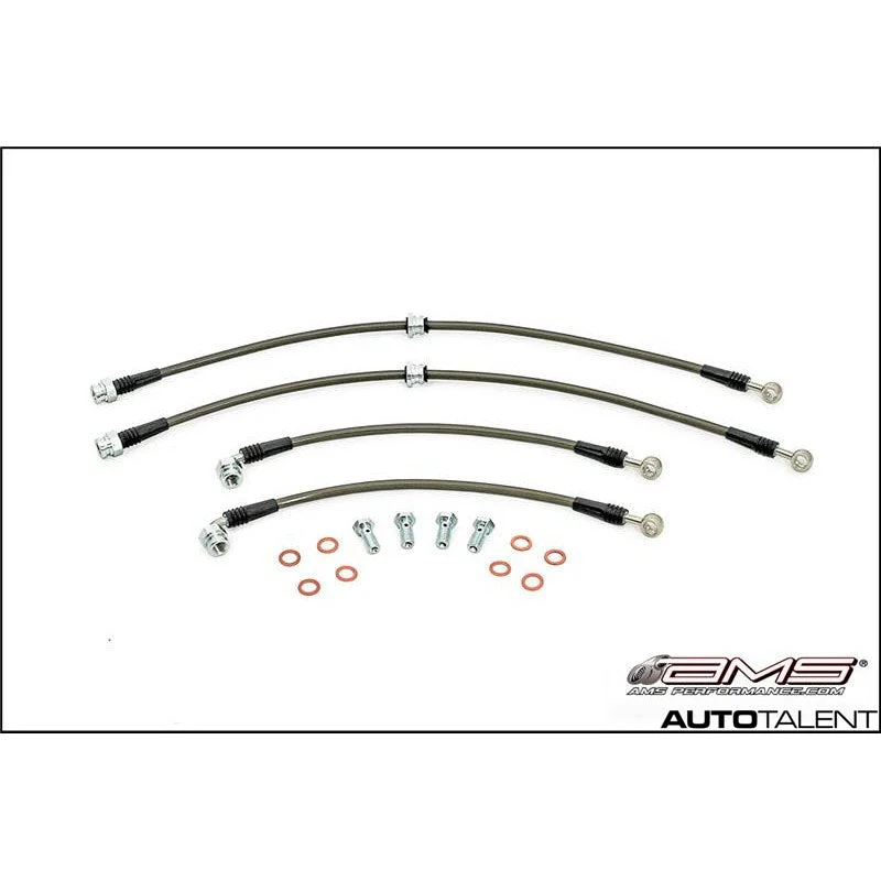 AMS Performance Braided Brake Line For Mitsubishi Lancer EVO 8, 9 2003-2007