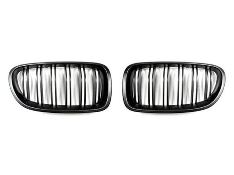 AutoTecknic Aero Stealth Black Dual-slats Front Grilles For BMW F10 535i, 535i xDrive