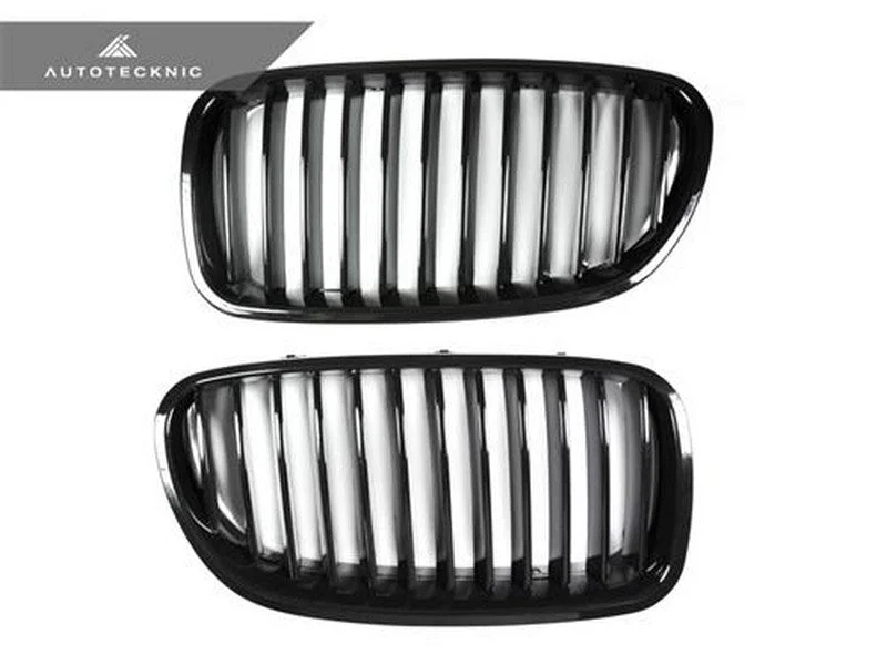 AutoTecknic Aero Glazing Black Front Grilles For BMW F10 550i, 550i xDrive