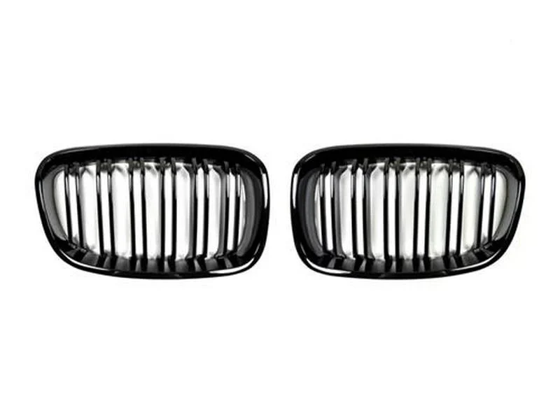 AutoTecknic Aero Dual Slats Glazing Black Front Grilles For BMW F20 M140i